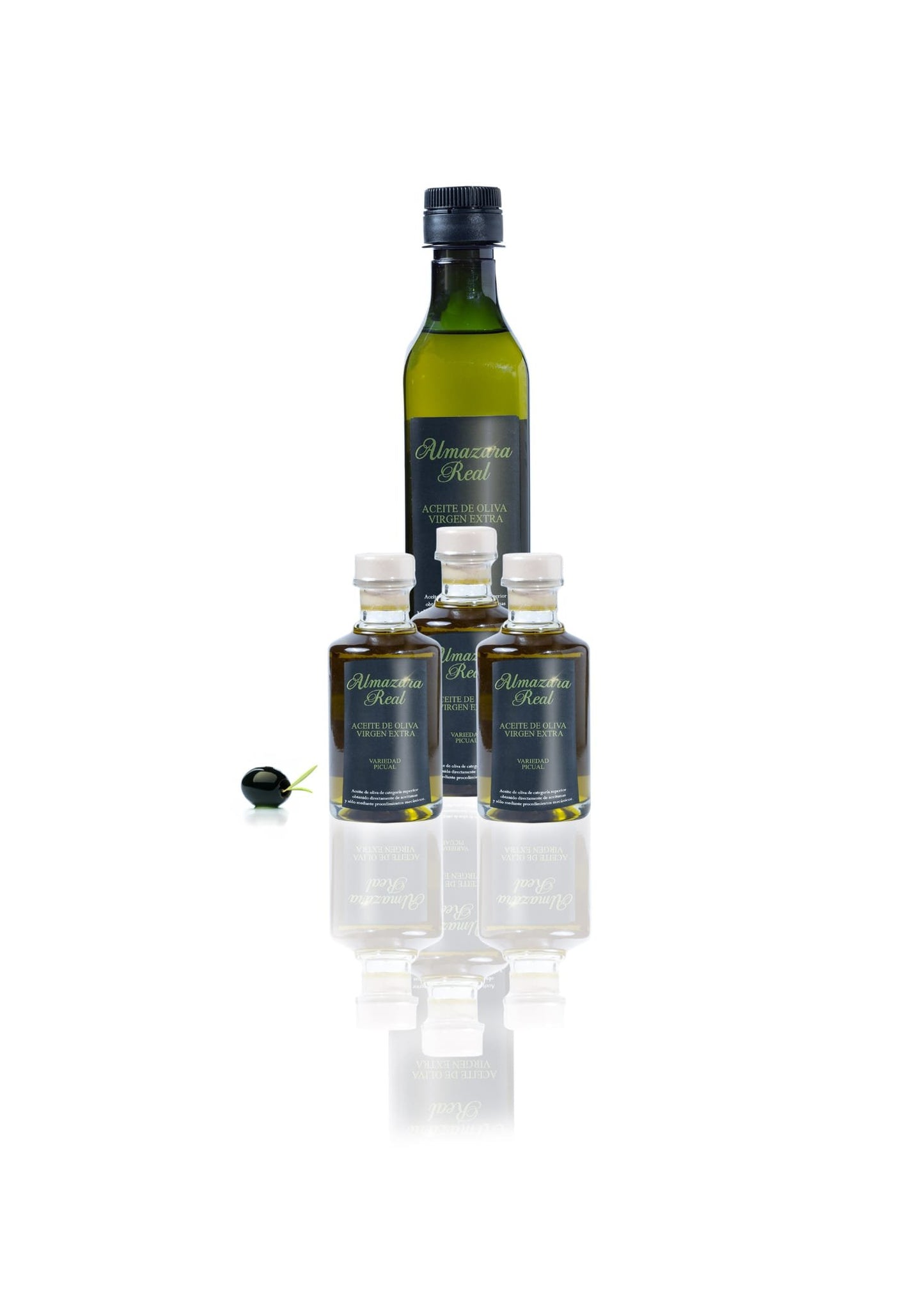 Almazara Real: Picual-AOVE Botella 100ml comunión-boda personalizada 100ml