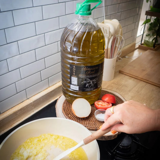 Almazara Real: Picual-AOVE 5L-Caja 3 uds.+aceitunas NATURALES