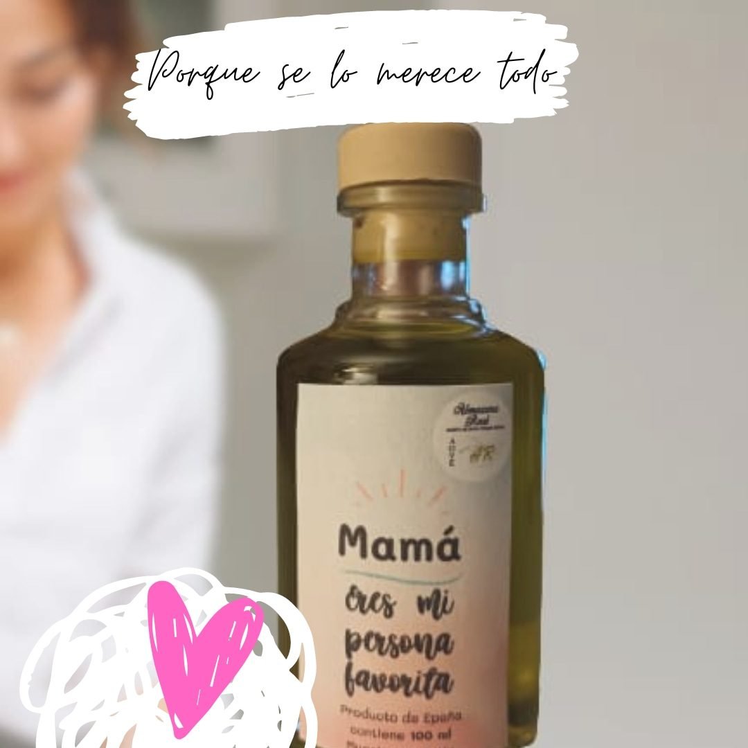 Almazara Real: Picual-AOVE Botella 100ml comunión-boda personalizada 100ml