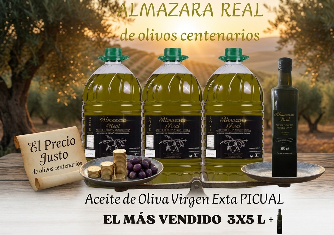 ¿Cuál es el precio justo de una garrafa de 5 litros de Aceite de Oliva Virgen Extra Jaén Aceituna Picual?