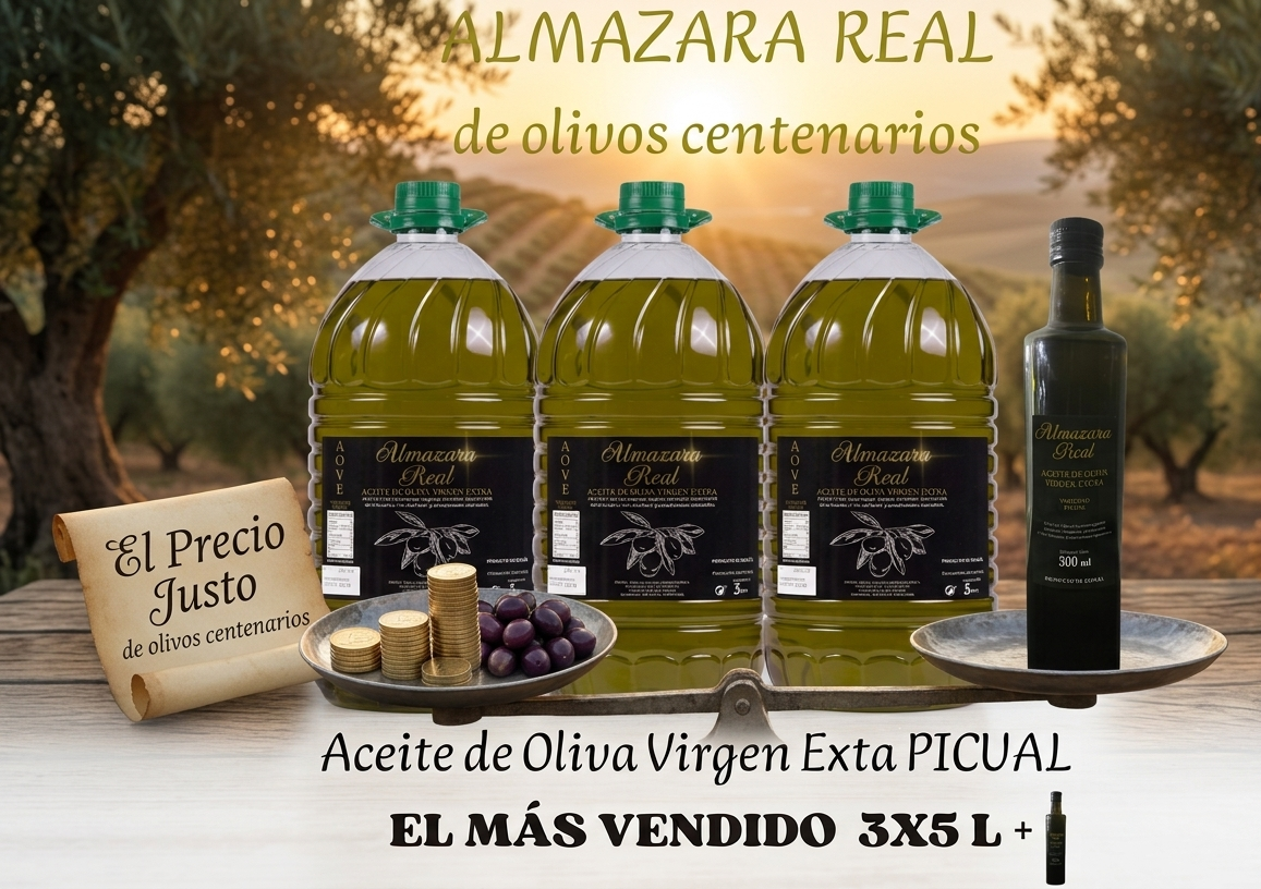 ¿Cuál es el precio justo de una garrafa de 5 litros de Aceite de Oliva Virgen Extra Jaén Aceituna Picual?