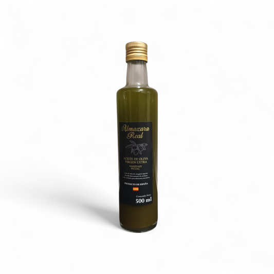 Almazara Real: Picual sin filtrar-Botella AOVE vidrio 0,5l