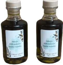 Almazara Real: Picual-AOVE Botella 100ml comunión-boda personalizada 100ml