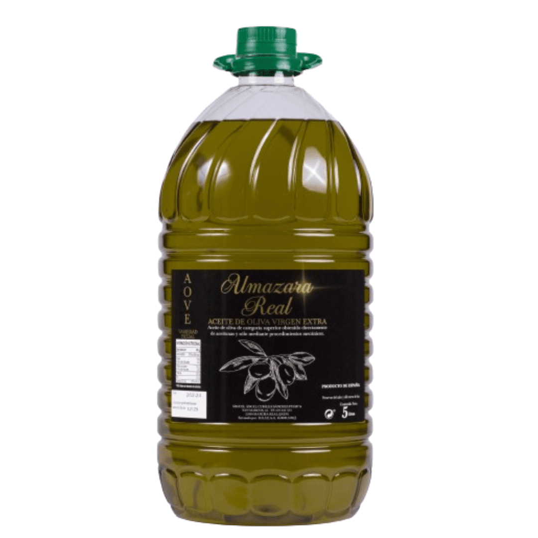 Pack Almazara Real Aceite de Oliva 5L y Selección de Aceitunas Gourmet