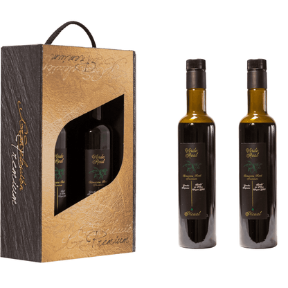 Estuche para 2 botellas 0,500: Almazara Real- AOVE