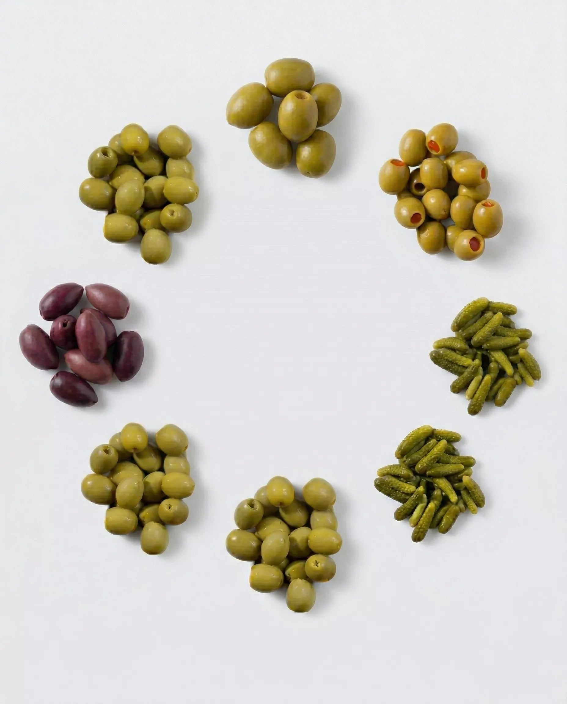 Lote 6 Variedades Aceitunas y Encurtidos Gourmet