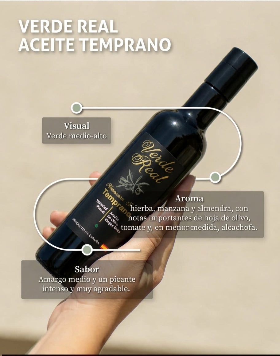 Aceite de Oliva Virgen Extra Picual Cosecha Temprana Verde Real 2x500ml