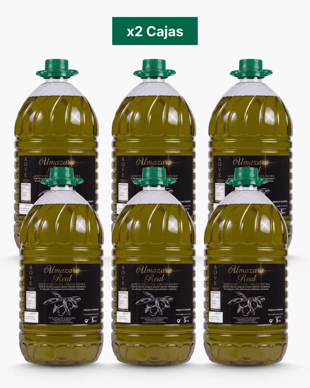 Aceite de Oliva Virgen Extra Almazara Real Picual de Jaén Garrafa 5L