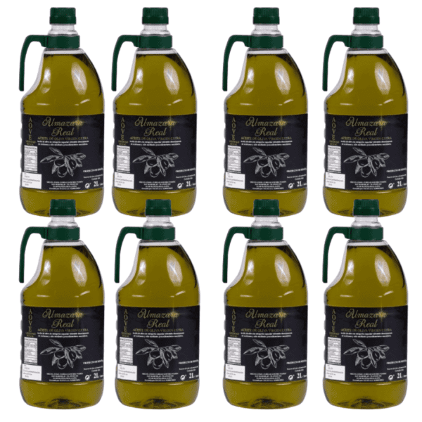 8 garrafas 2l-aceite-oliva-picual-Almazara Real